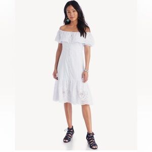 Astr The Label Off the Shoulder Alyssa Eyelet Dress Size Medium